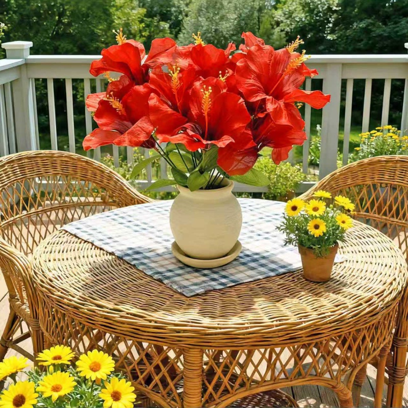 15 Flowers = 3 Bunches of Hibi - огляд і ціна Centerpiece Vase Tall