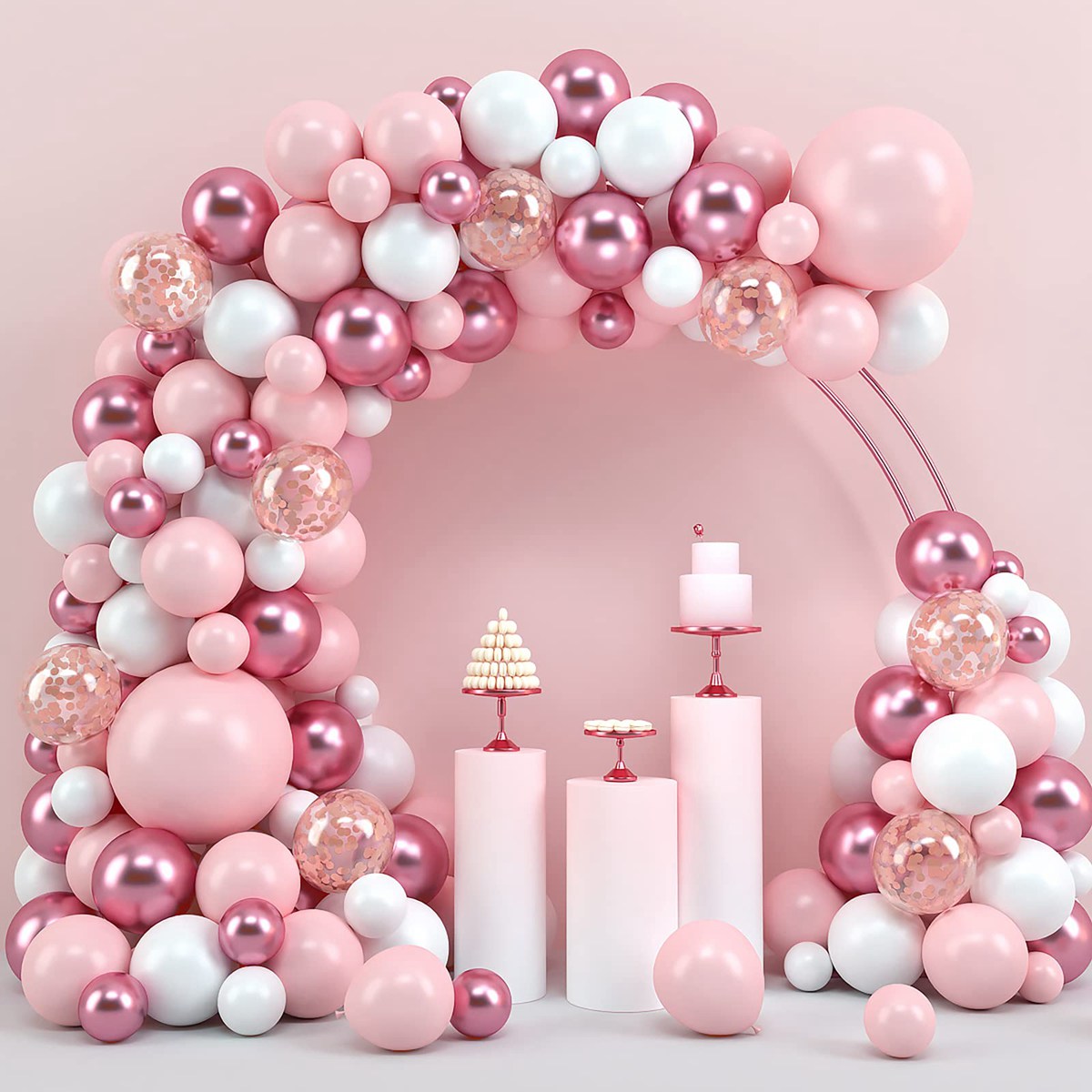 Pink Macaron Balloons Garland  - огляд і ціна Wedding Day Supply Kit