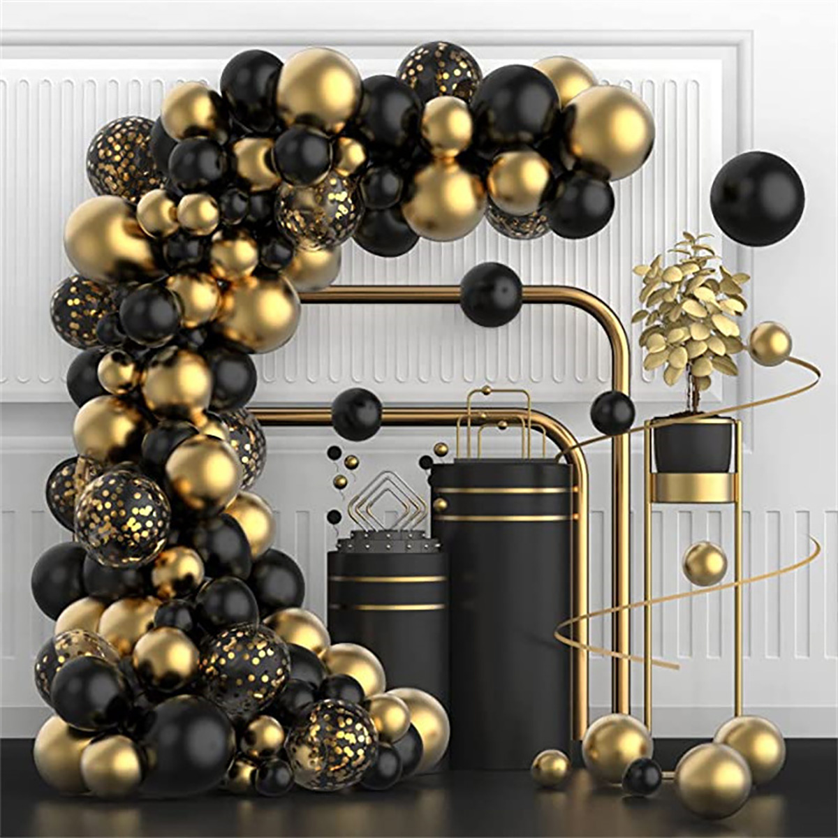 102Pcs Black Metallic Gold Con - огляд і ціна Wedding Day Supply Kit