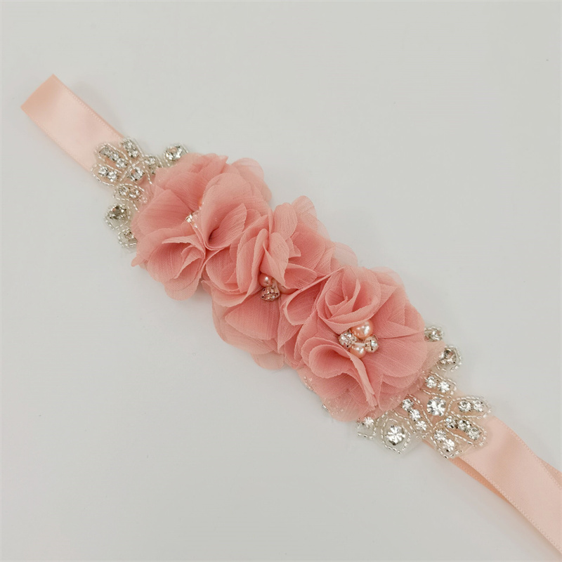 Pearl Rhinestone Chiffon Fabri - огляд і ціна Bridal Sash Ribbon
