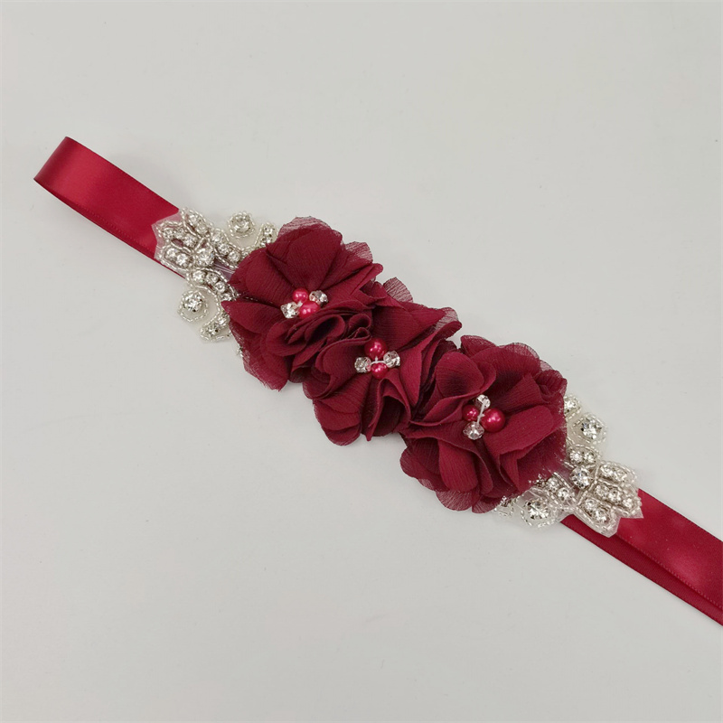Pearl Rhinestone Chiffon Fabri - огляд і ціна Bridal Sash Ribbon
