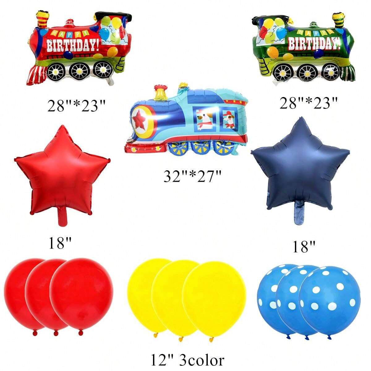 14pcs Train Balloon Kit for Bi - огляд і ціна Wedding Day Supply Kit