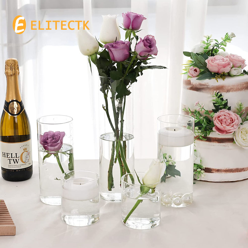 Glass Cylinder Vase Hurricane  - огляд і ціна Centerpiece Vase Tall