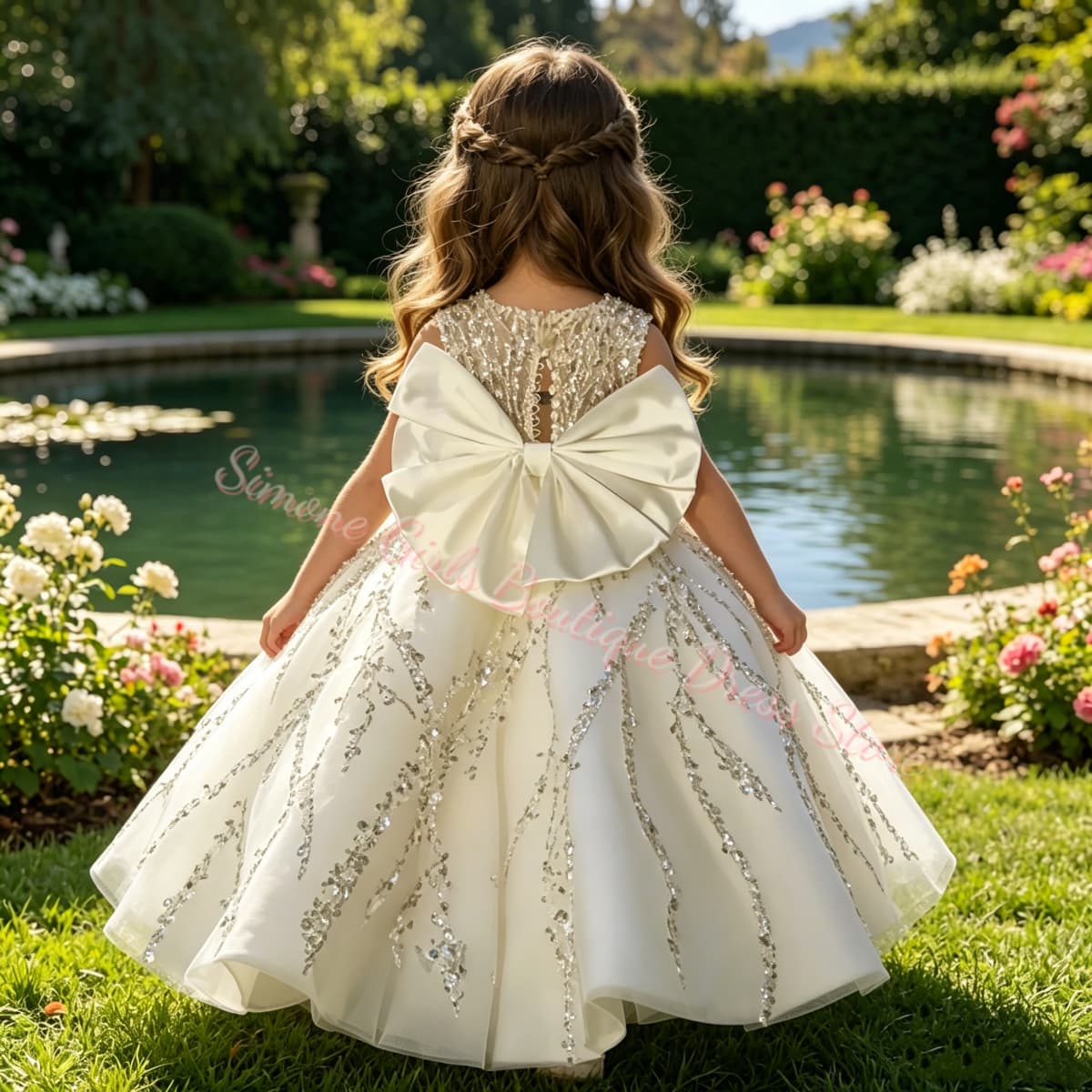 Flower Girl Dress Luxury Beade - огляд і ціна Bridal Sash Ribbon