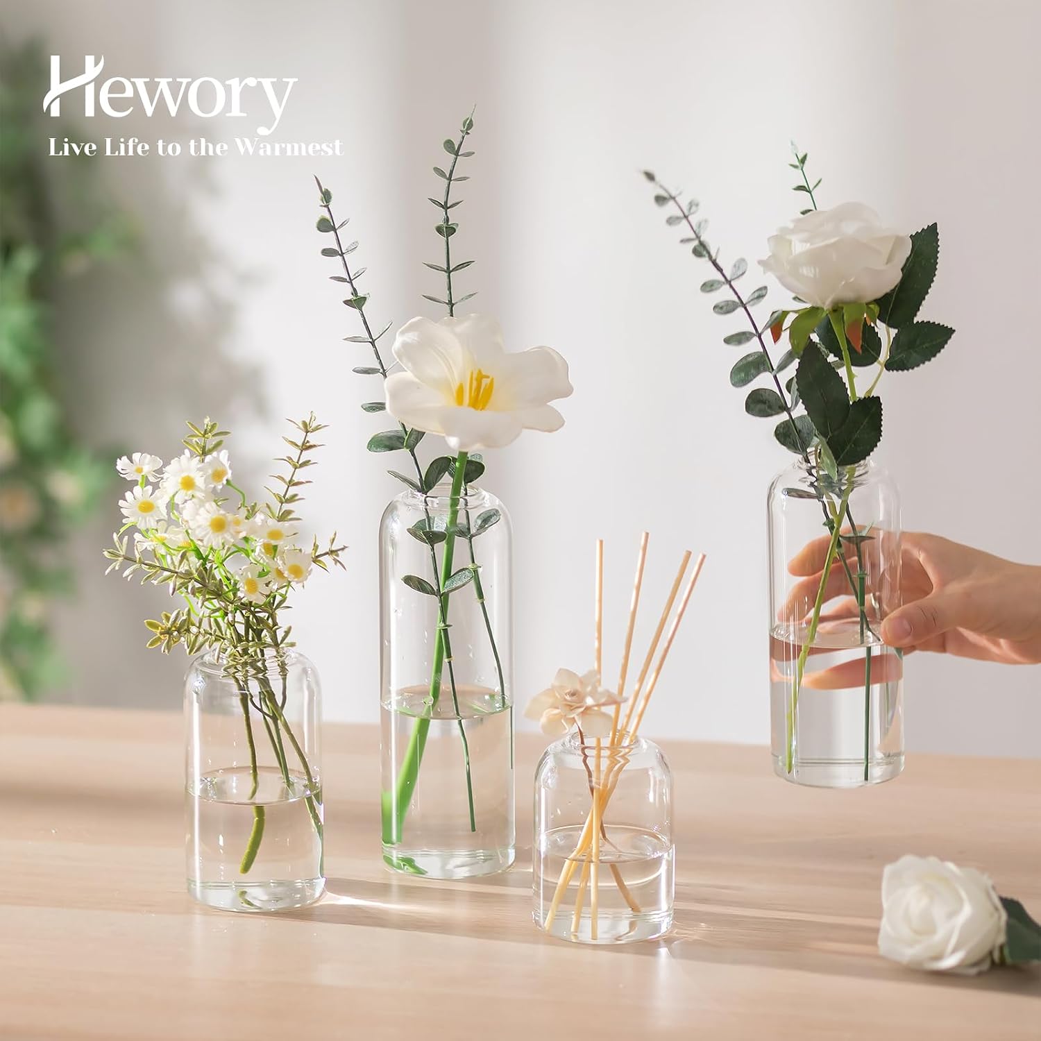 Hewory Glass Bud Vases for Flo - огляд і ціна Centerpiece Vase Tall